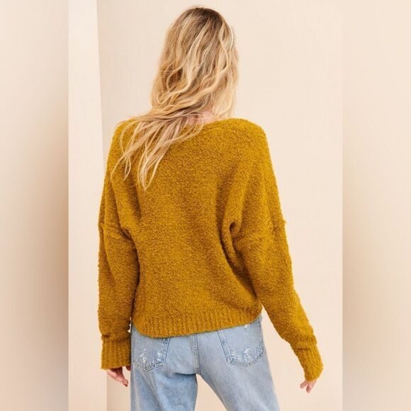 Free People Finders Keepers Oversized Pullover Sweater MOSS NEW - Picture 3 of 5